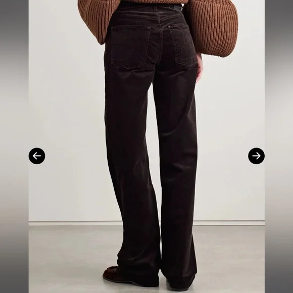 Citizens of Humanity Women's Annina High-Rise Wide-Leg Corduroy Pants brown - Picture 4 of 8